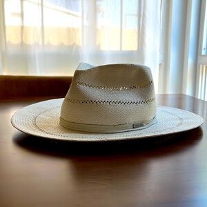 GIGI PIP Arlo Straw Teardrop Fedora size S 57cm